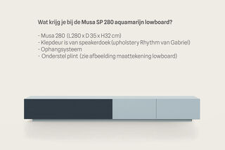 TV-meubel + lowboard, RAAT, Musa 280 SP, Aquamarijn